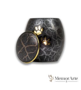 Vaso Cinerario "Black Vase" Marmo Nero e Oro | Per Animali