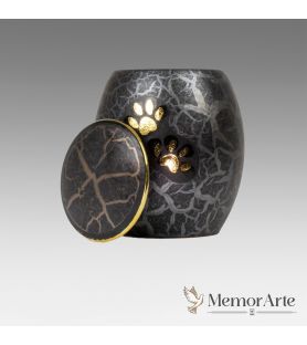 Vaso Cinerario "Black Vase" Marmo Nero e Oro | Per Animali