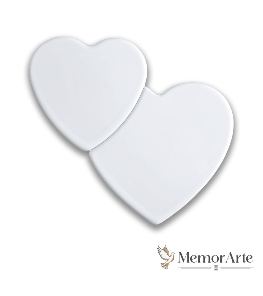 Fotoceramica a Doppio Cuore "Clio SX" | MemorArte.it