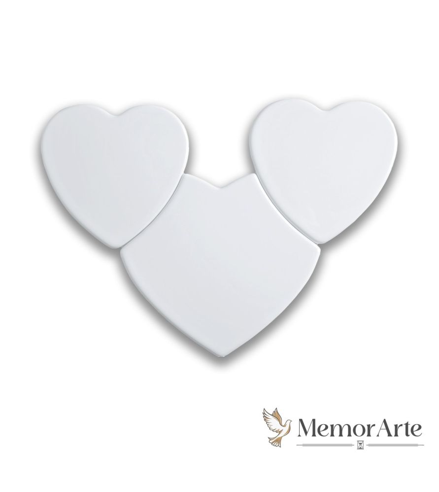 Fotoceramica a Triplo Cuore "Maia" | MemorArte.it