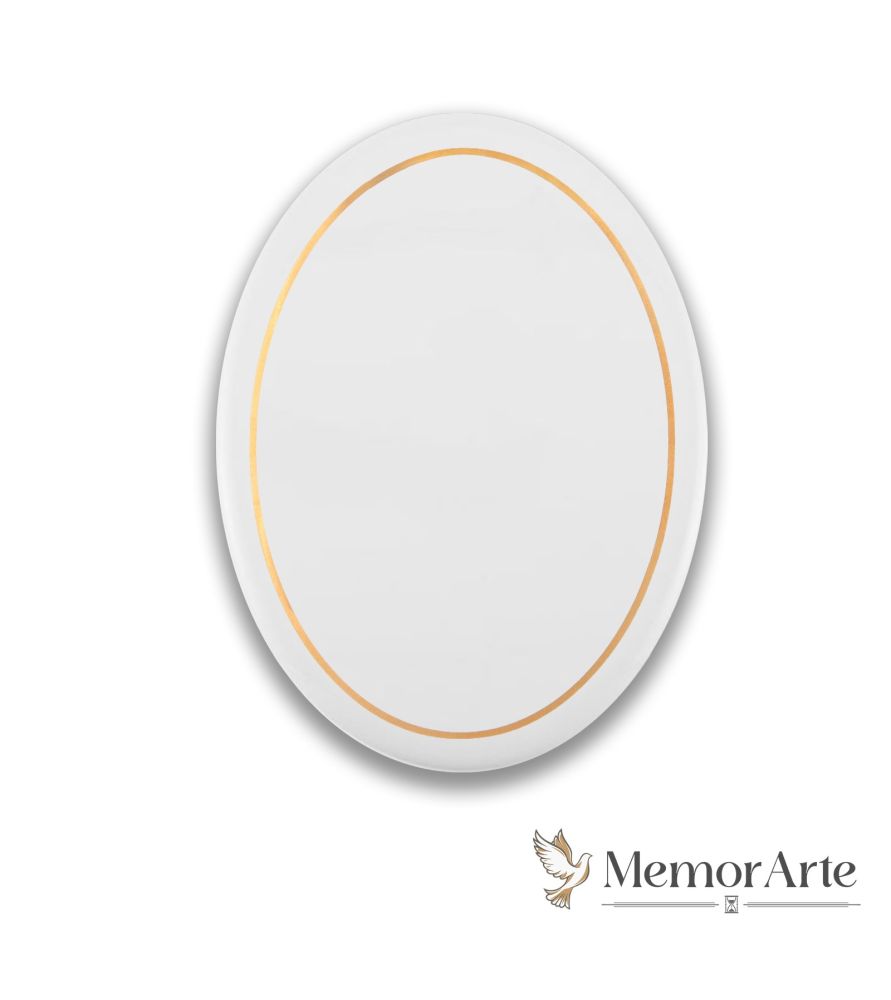 FotoCeramica Ovale con Filo d'Oro | MemorArte.it