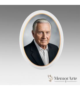 FotoCeramica Ovale con Filo d'Oro | MemorArte.it