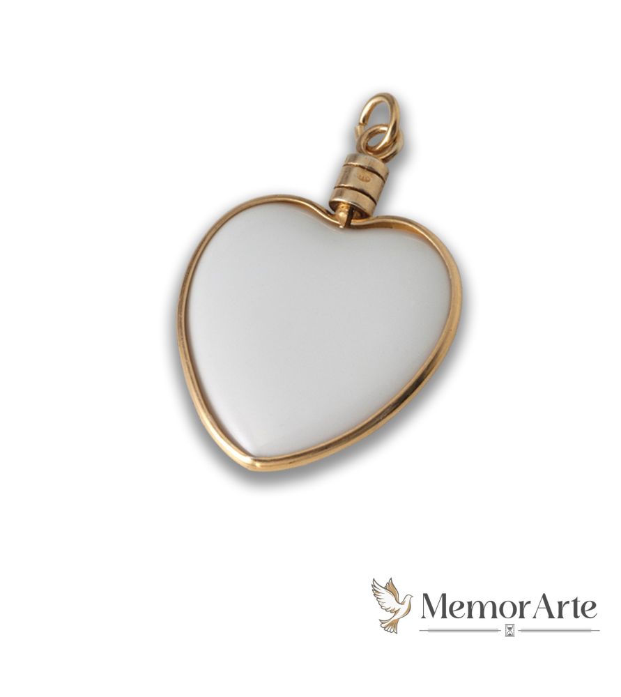 Ciondolo "Cuore" in Ceramica Personalizzato - Oro