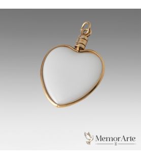Ciondolo "Cuore" in Ceramica Personalizzato - Oro
