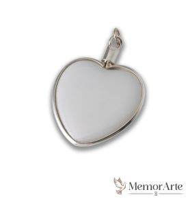 Ciondolo "Cuore" in Ceramica Personalizzato - Argento