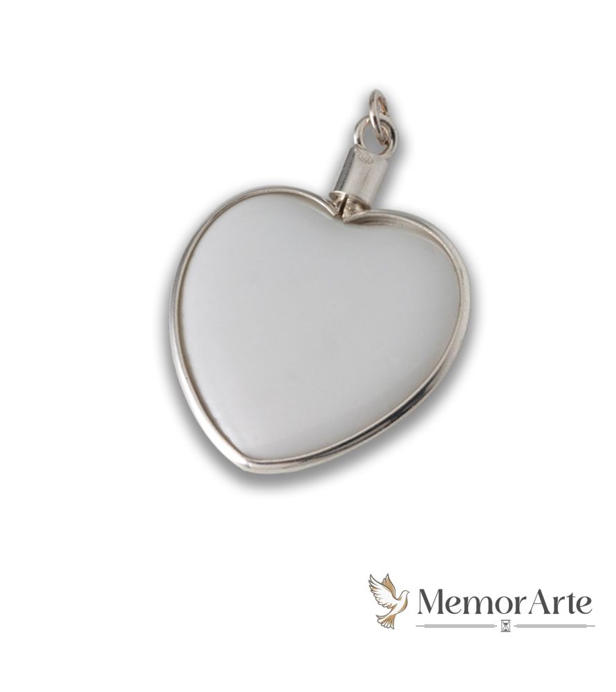 Ciondolo "Cuore" in Ceramica Personalizzato - Argento