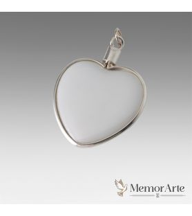 Ciondolo "Cuore" in Ceramica Personalizzato - Argento
