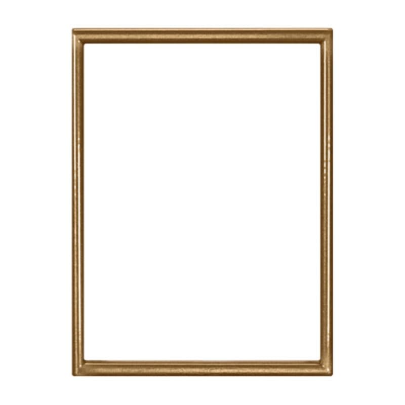 Cornice per Fotoceramica Cimiteriale Rettangolare in Bronzo a Bordo Stretto