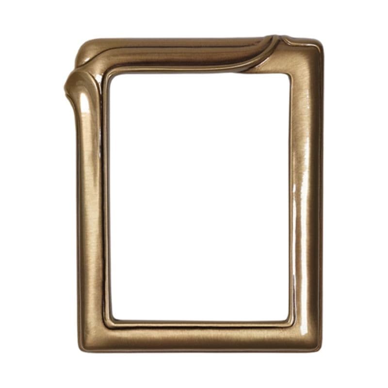 Cornice per Fotoceramica Rettangolare in Bronzo “Classic” per Lapidi