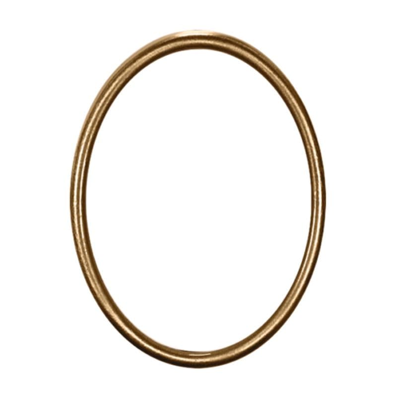 Cornice per Fotoceramica Cimiteriale Ovale in Bronzo a Bordo Stretto