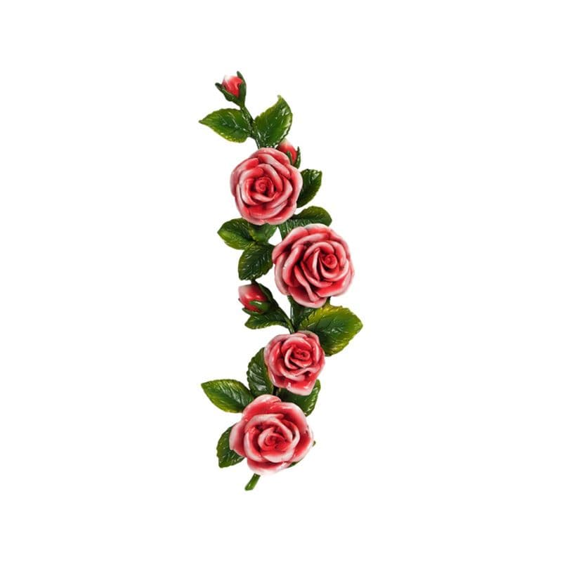 Tralcio di Rose Decorativo in Bronzo per Lapide - Verniciate