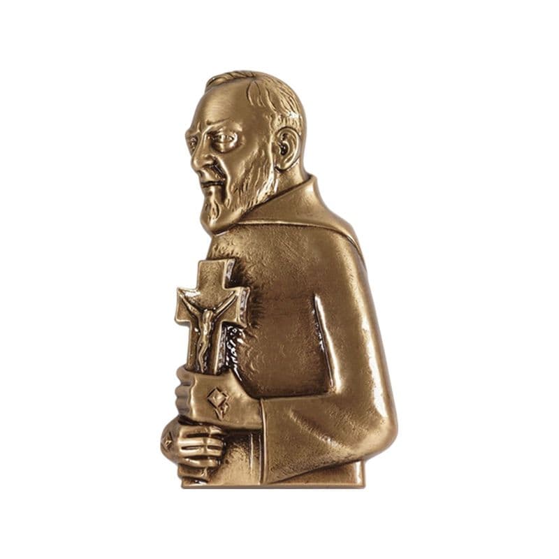 Medaglione Religioso in Bronzo per Lapide - Padre Pio