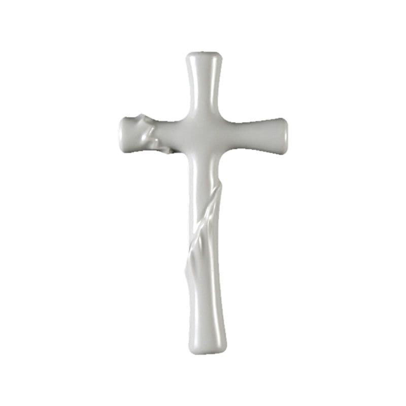 Croce Decorativa in Ceramica per Lapide - Linea Calla