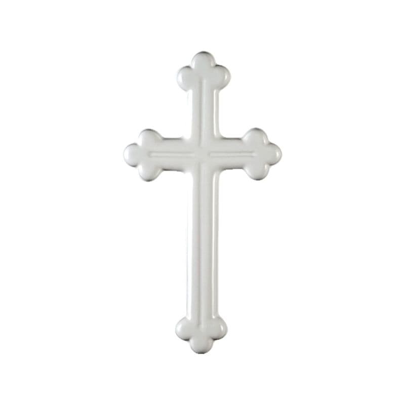 Croce Decorativa in Porcellana per Lapide - Linea Matilde