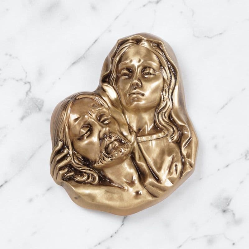 Medaglione Religioso in Bronzo per Lapide - Pietà