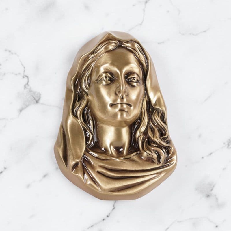 Medaglione Religioso in Bronzo per Lapide - Madonnina