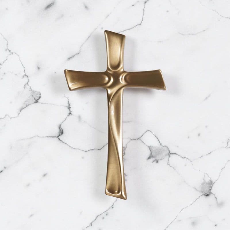 Croce Decorativa in Bronzo per Lapide - Design Classico