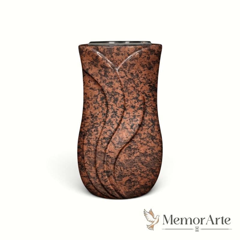 Vaso Portafiori in Porcellana Decoro a Nastri per Lapide - Matilde