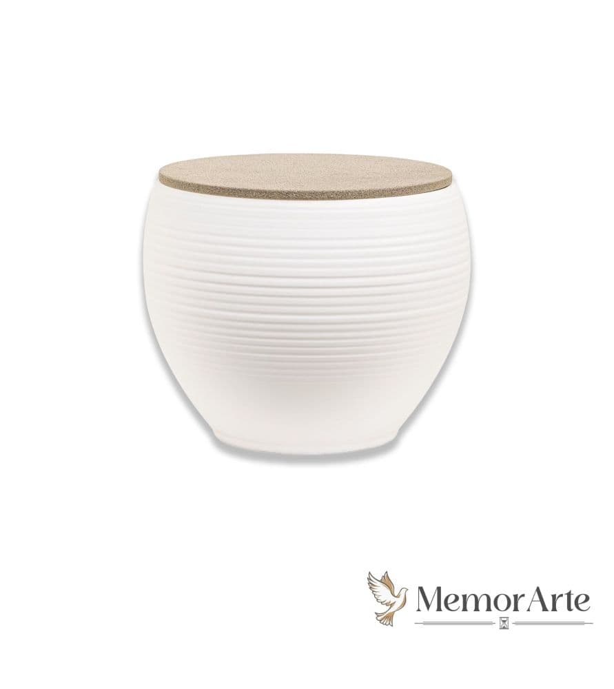 Urna Cineraria in Ceramica e Legno "Iris"